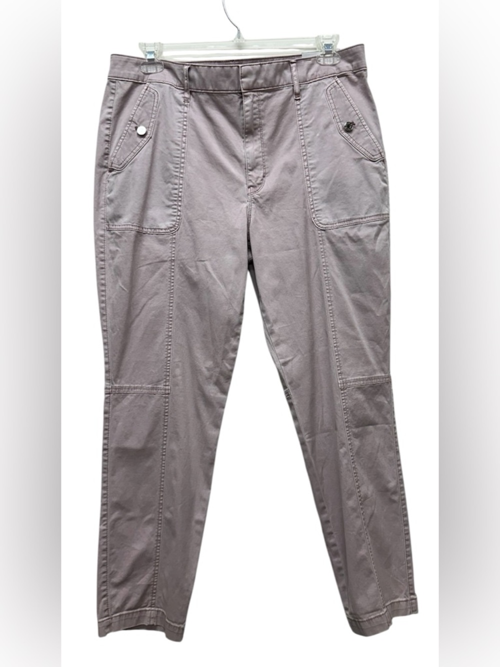 White House Black Market Straight-Leg Utility Pants in Light Pink